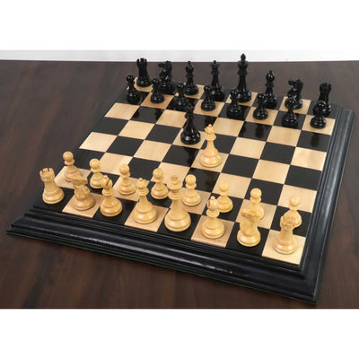 Slightly Imperfect 4.1" New Classic Staunton Wooden Chess Pieces Only Set-Weighted Ebonised Boxwood