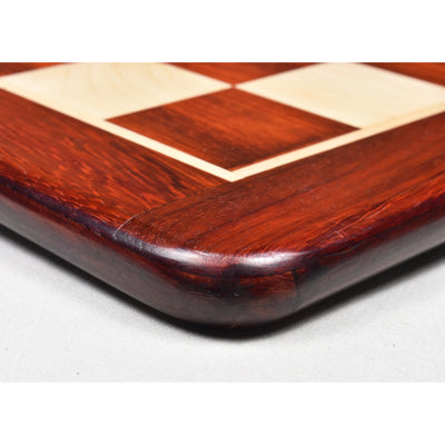 4.1" Chamfered Base Staunton Bud Rosewood Chess Pieces with 21" Bud Rosewood & Maple Wood Chess board and Golden Rosewood Chess Pieces Storage Box