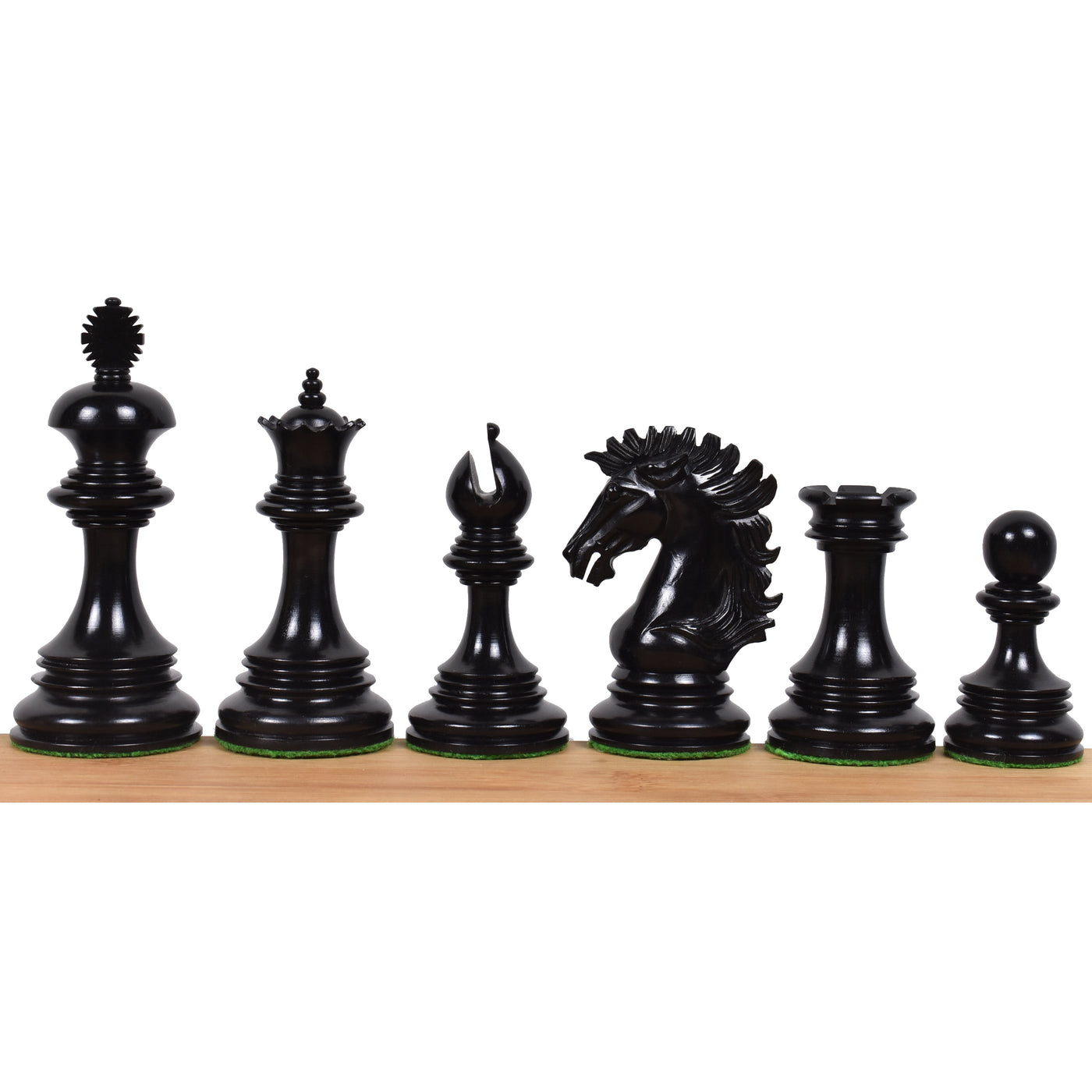 Alexandria Luxury Staunton Chess Set - Chess Pieces Only - Triple Weighted - Ebony Wood