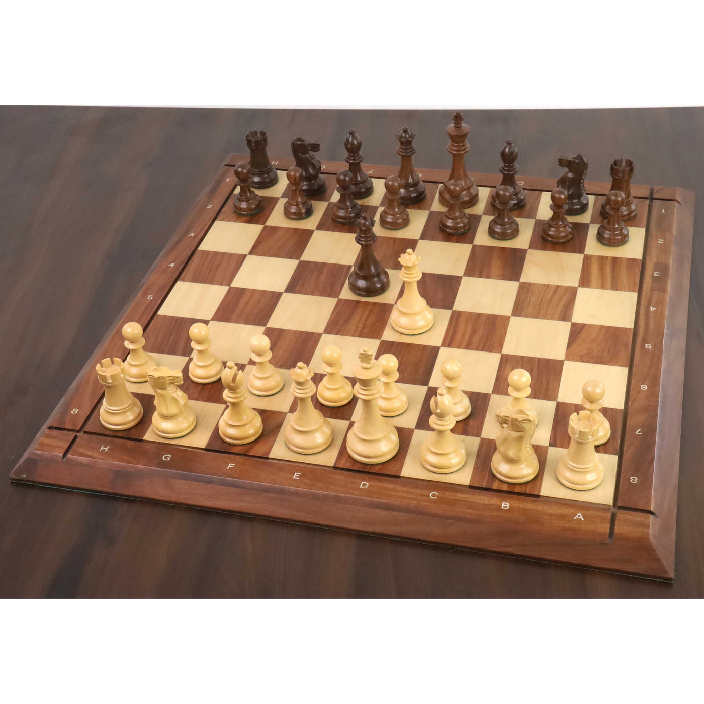 4.1" New Classic Staunton Wooden Chess Set - Chess Pieces Only -Weighted Golden Rosewood