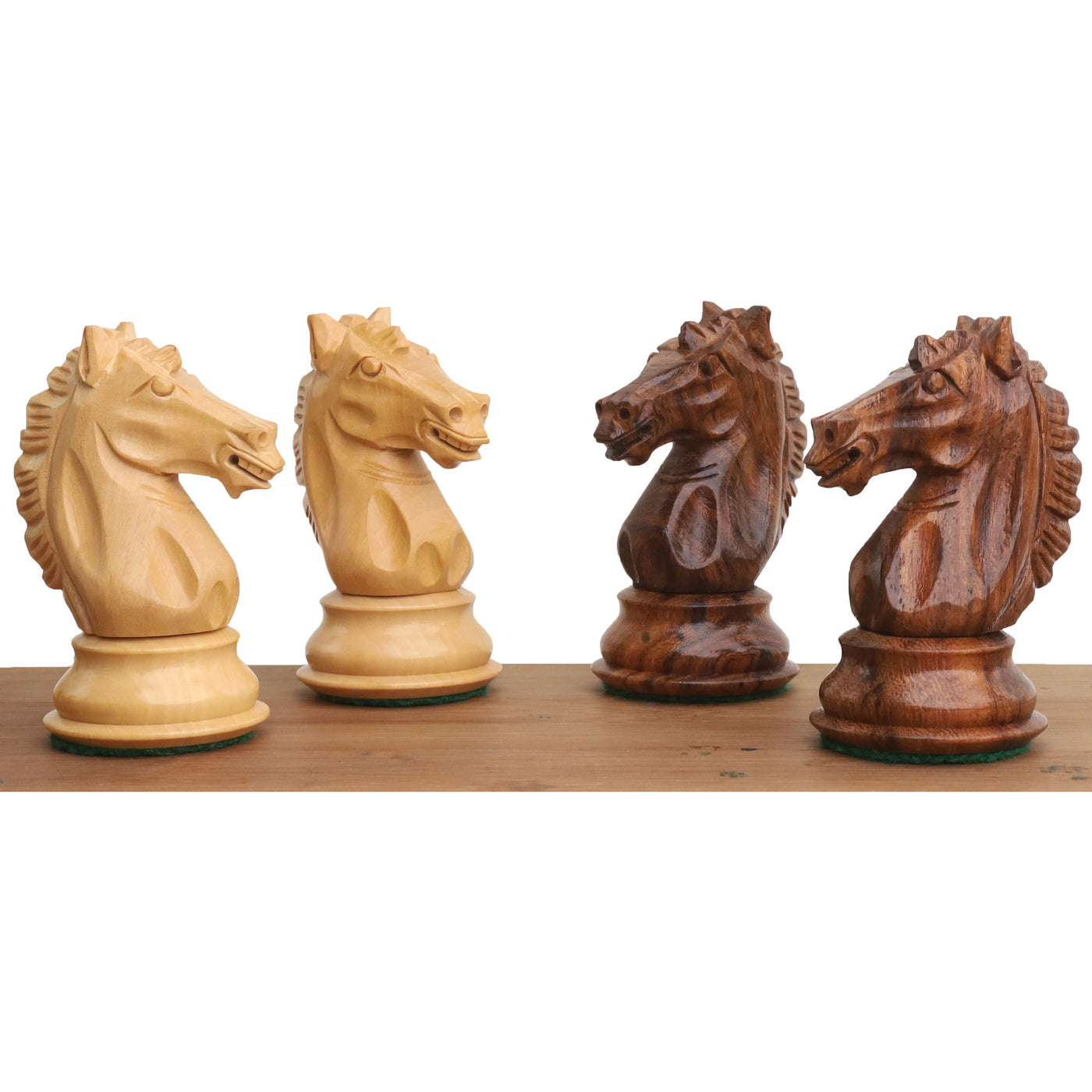 4" Alban Knight Staunton Chess Set - Chess Pieces Only - Weighted Golden Rosewood