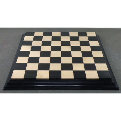 23" Ebony & Maple Wood Luxury Chess board with Carved Border- 63 mm Square