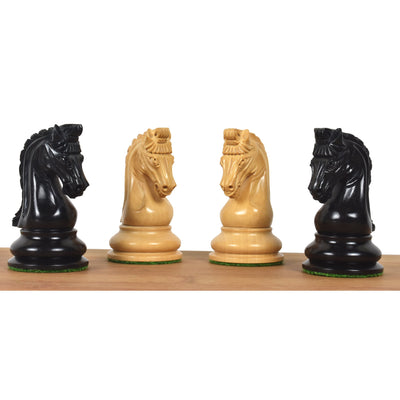 Slightly Imperfect Repro 2016 Sinquefield Staunton Chess Set - Chess Pieces Only - Ebony Wood - Triple Weight