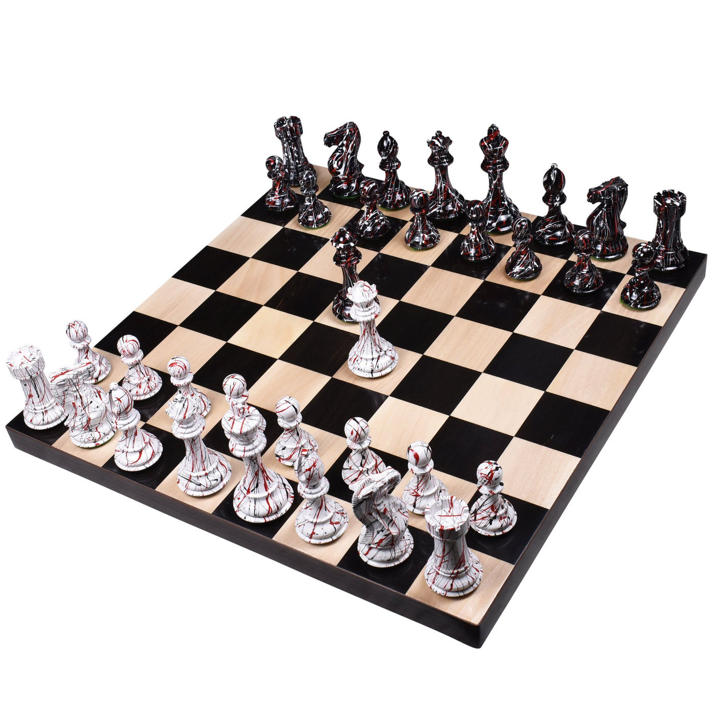 Texture Painted Staunton Chess Pieces Only set 