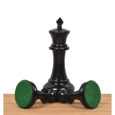 Slightly Imperfect 4.5" Reproduced 1849 Staunton Chess Set - Chess Pieces Only- Antiqued Boxwood & Ebony