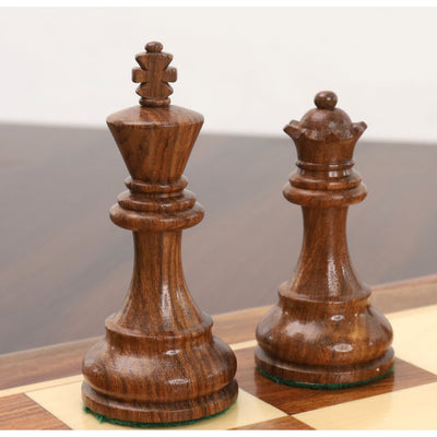 3.25" Reykjavik Series Staunton Chess Set - Chess Pieces Only - Weighted Golden Rosewood