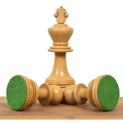 Combo of 4.3" Napoleon Luxury Staunton Chess Set - Pieces in Ebony Wood with 23" Large Ebony & Maple Wood Chessboard and Storage Box
