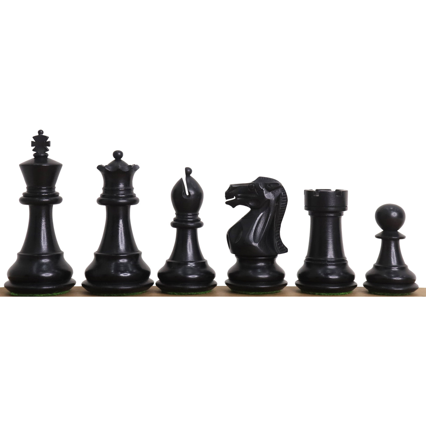 3" Professional Staunton Chess Set - Chess Pieces Only- Weighted Ebonized Boxwood