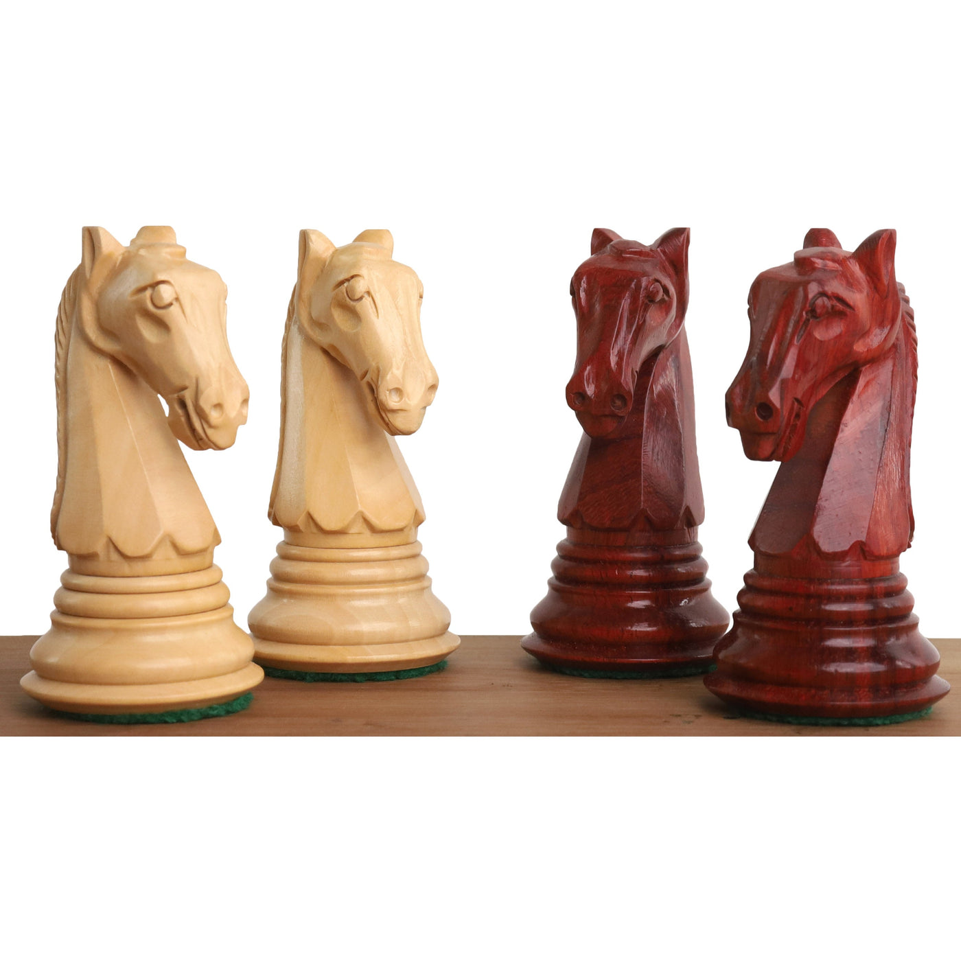 3.9" New Columbian Staunton Chess Set - Chess Pieces Only -Bud Rosewood- Triple Weighted