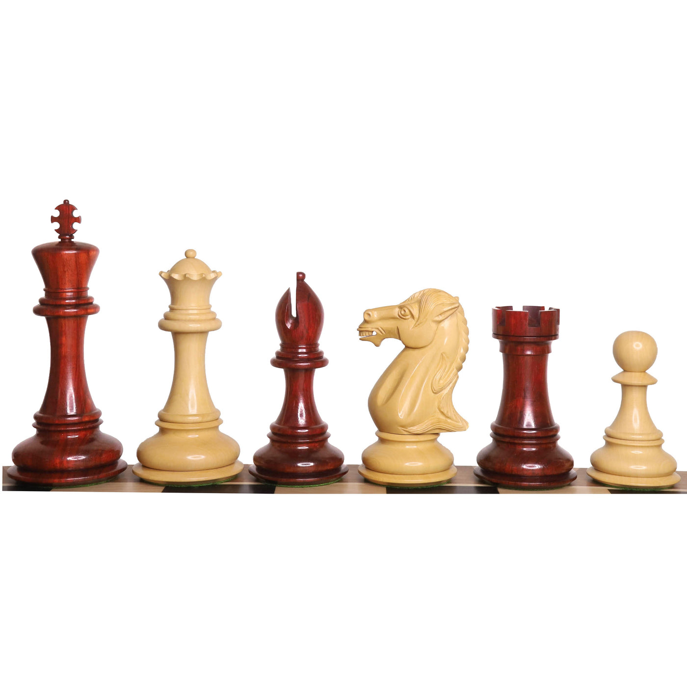 6.1" Mammoth Luxury Staunton Chess Set - Chess Pieces Only - Bud Rosewood -Triple Weight