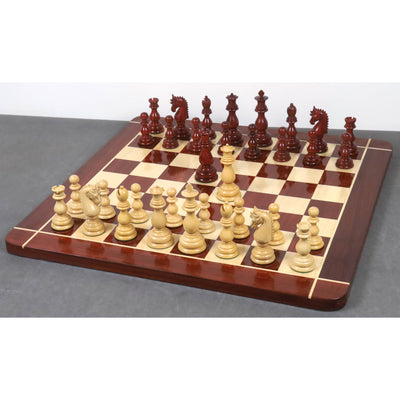 Slightly Imperfect 4.6" Medallion Luxury Staunton Chess Pieces Only Set -Triple Weight Bud Rosewood