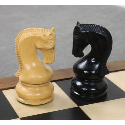 Slightly Imperfect Leningrad Staunton Chess Set - Chess Pieces Only - Ebonised Boxwood - 4" King