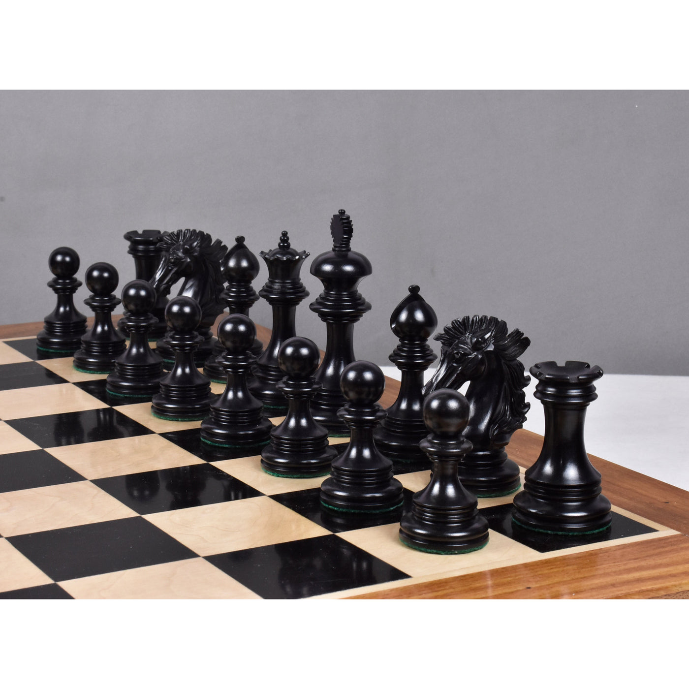 Alexandria Luxury Staunton Chess Set - Chess Pieces Only - Triple Weighted - Ebony Wood