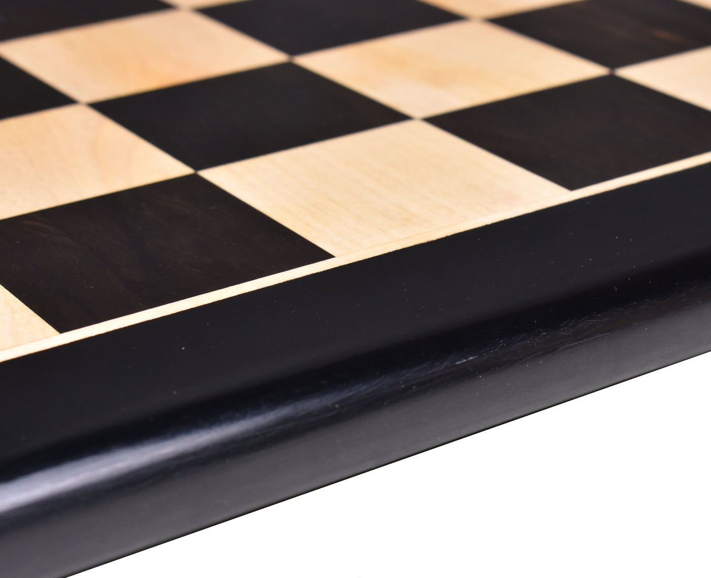 19 inches Large Solid Inlaid Ebony Cheboard | flat chess board | Royalchessmall