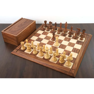 4.1" Pro Staunton Weighted Wooden Chess Set - Chess Pieces Only - Sheesham wood - 4 queens
