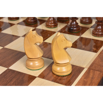 Golden Rosewood & Maple Wooden Inlaid Chess Set Board for Travel - Royalchessmall