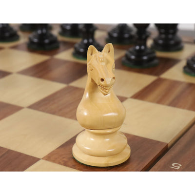 Slightly Imperfect 1933 Botvinnik Flohr-I Soviet Chess Set - Chess Pieces Only -Ebonised Boxwood- 3.6" King