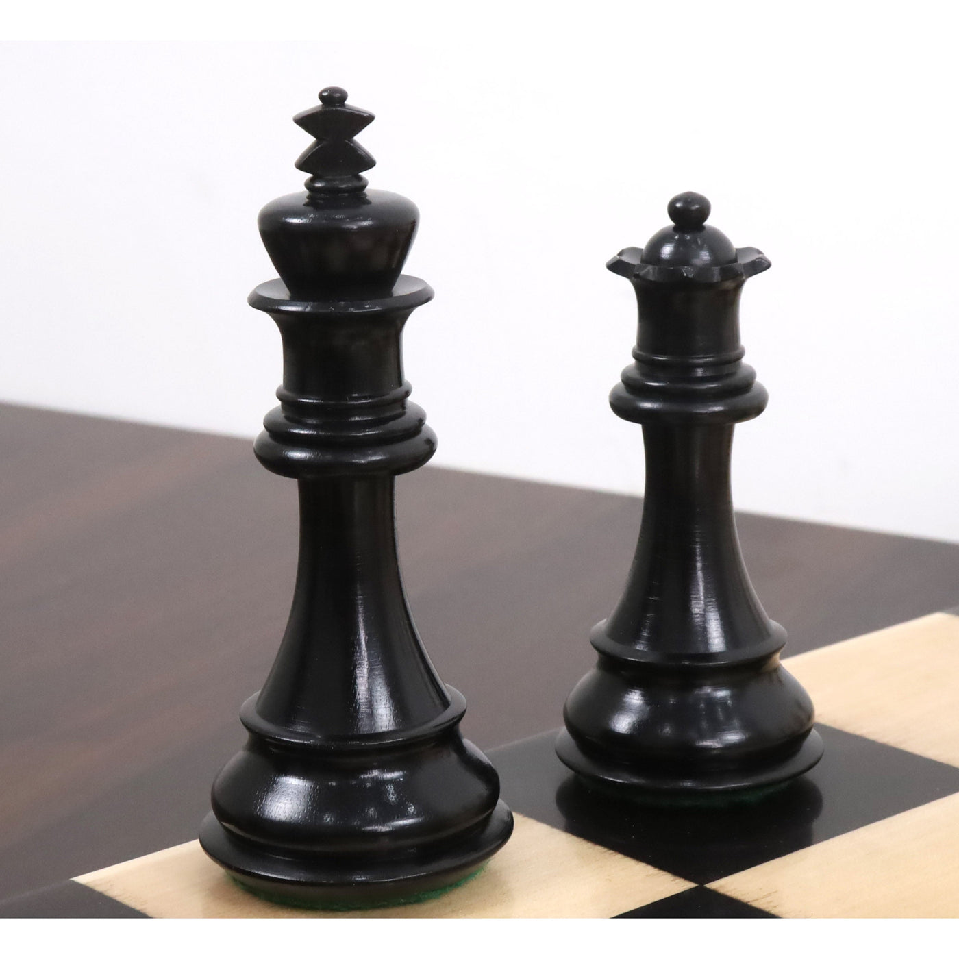 4" Bridle Staunton Luxury Chess Set - Chess Pieces Only - Ebony Wood & Boxwood