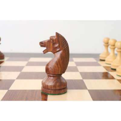 4.5" Soviet Russian 1960's Chess Set - Chess Pieces Only-Double Weighted Golden Rosewood