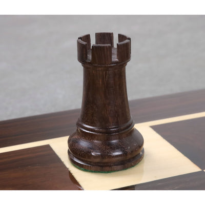 Slightly Imperfect Leningrad Staunton Chess Set - Chess Pieces Only - Rosewood & Boxwood - 4" King