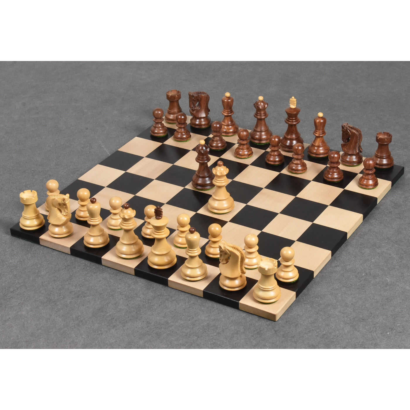 Luxury Chess Pieces- Russian Zagreb Chess Pieces  set – Weighted Golden Rose wood & Boxwood- 