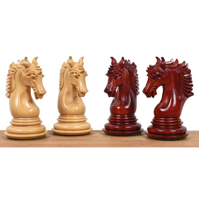 Combo of 4.6" Arthur Luxury Staunton Chess Set - Pieces in Bud Rosewood with Board and Box