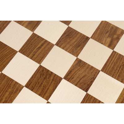 Golden Rosewood & Maple Wood Luxury Chessboard - Wooden Chess Pieces
