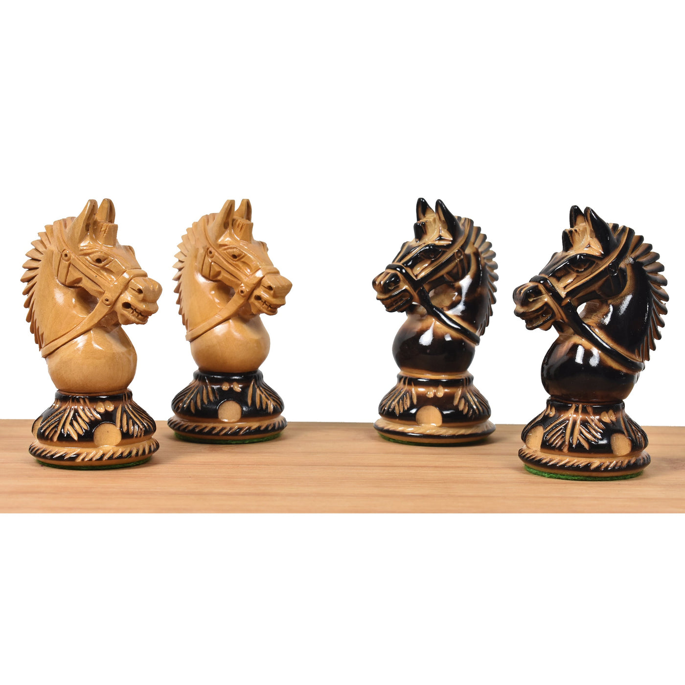 4.2" American Staunton Luxury Chess Pieces - Weighted Boxwood with 23" Large Ebony & Maple Wood Chessboard - sheesham borders and Leatherette Coffer Storage Box