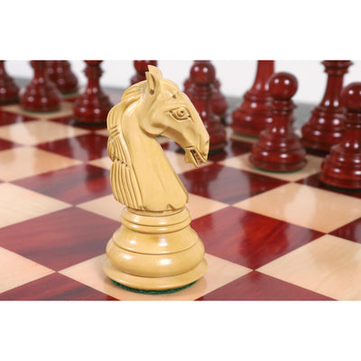 Combo of 4.6" Rare Columbian Luxury Chess Set - Pieces in Bud Rosewood with Board and Box