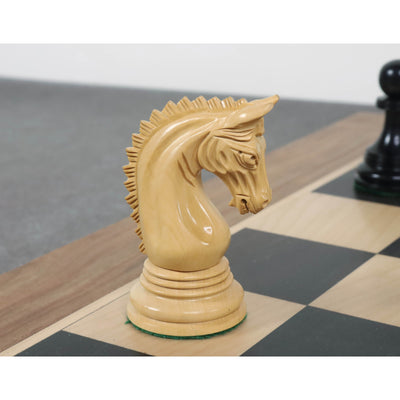 Slightly Imperfect 4.2" Luxury Patton Staunton Chess Set - Chess Pieces Only - Ebony Wood - Triple Weighted