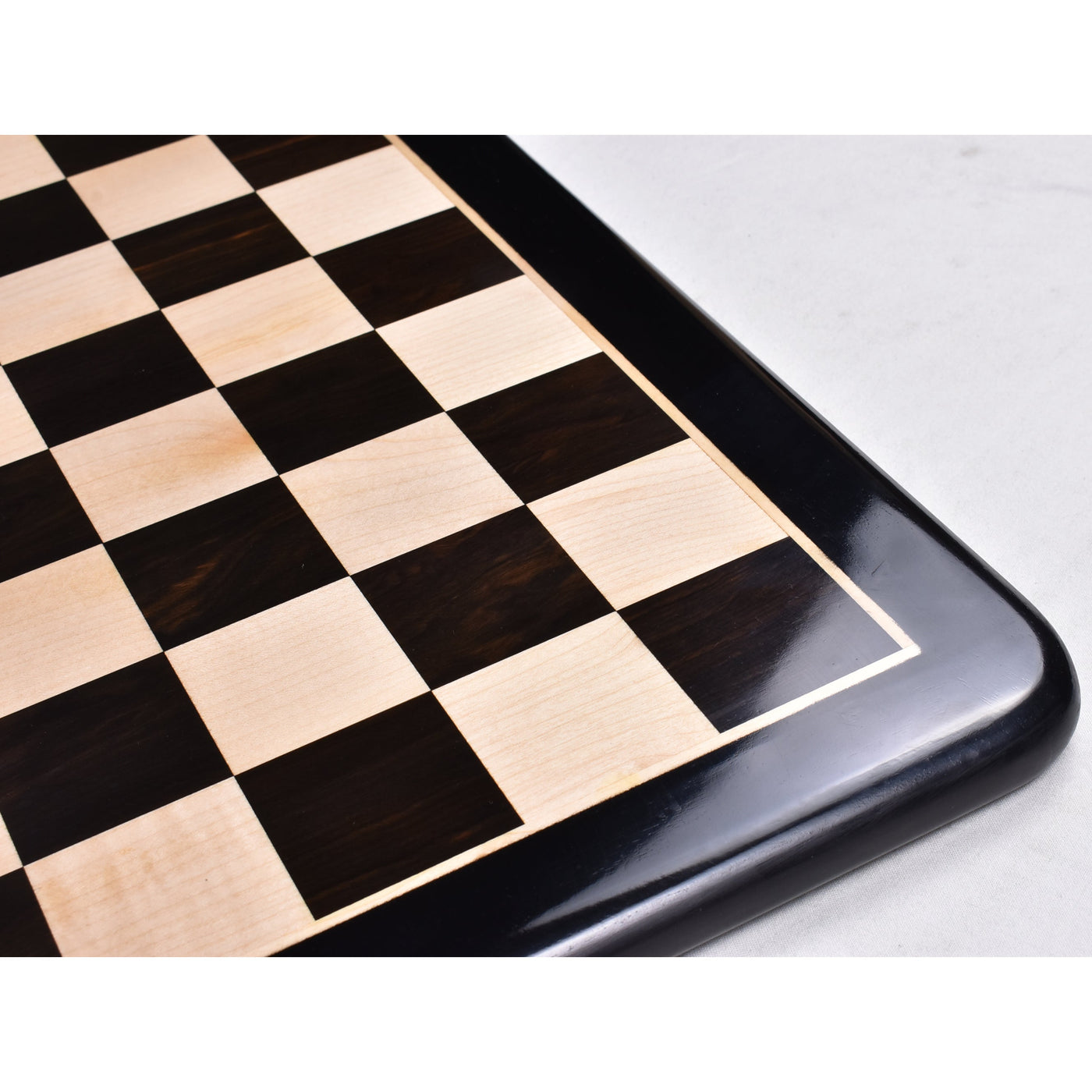 19 inches Large Solid Inlaid Ebony  Maple Wood Chess board 50 mm – Royal  Chess Mall India