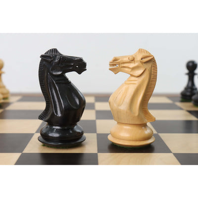 4.1" Pro Staunton Weighted Wooden Chess Set - Chess Pieces Only - Ebonised wood - 4 queens