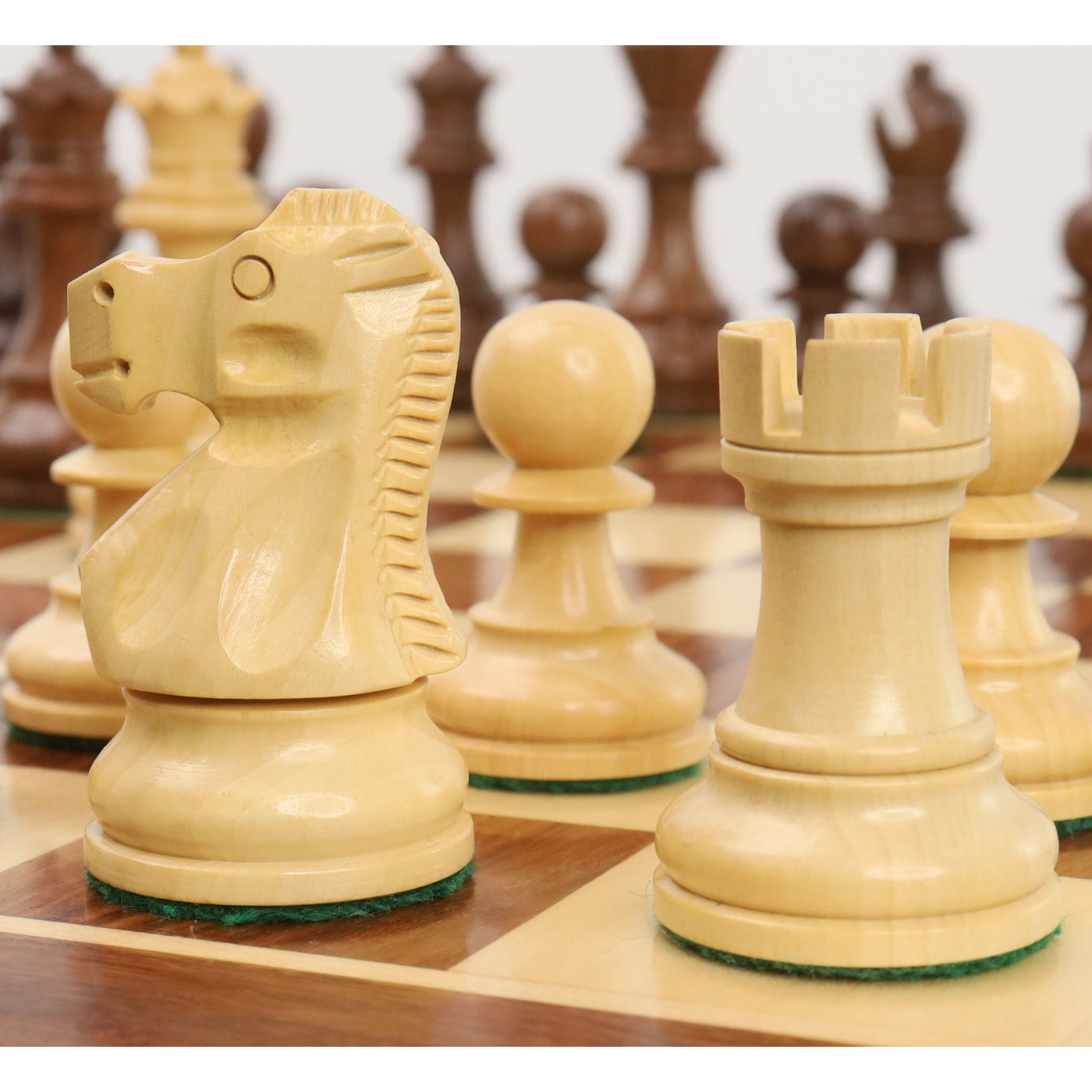 3.25" Reykjavik Series Staunton Chess Set - Chess Pieces Only - Weighted Golden Rosewood