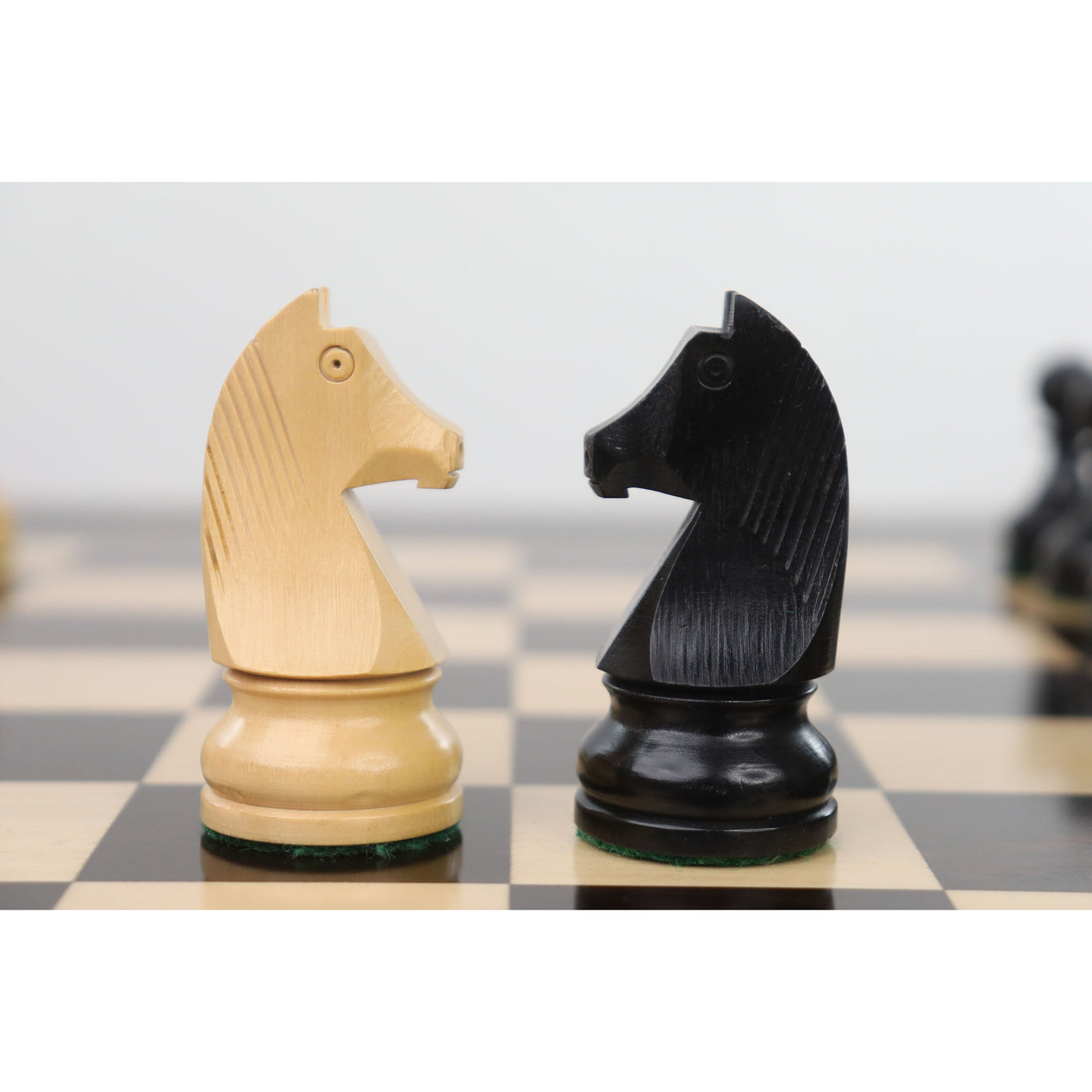 3.9" Tournament Chess Pieces set in Ebonised Weighted wood with Golden Rosewood Chess Pieces Storage Box