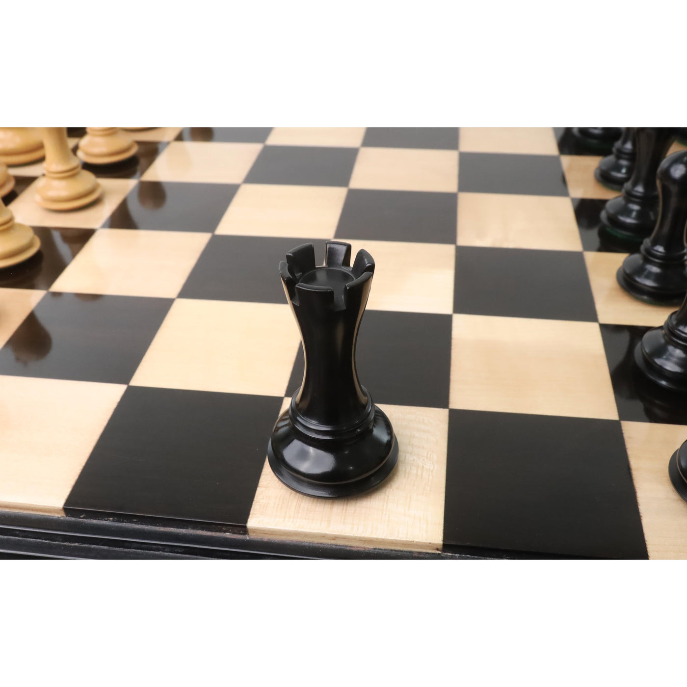 4.6" Avant Garde Luxury Staunton Chess Set - Chess Pieces Only-Ebony Wood- Triple Weight