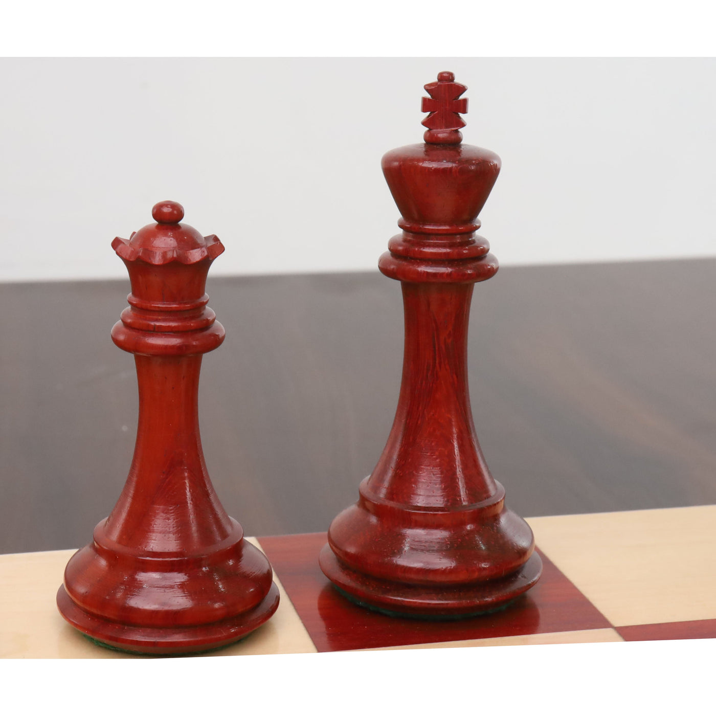 4" Sleek Staunton Luxury Chess Set - Chess Pieces Only - Triple Weighted Bud Rose Wood
