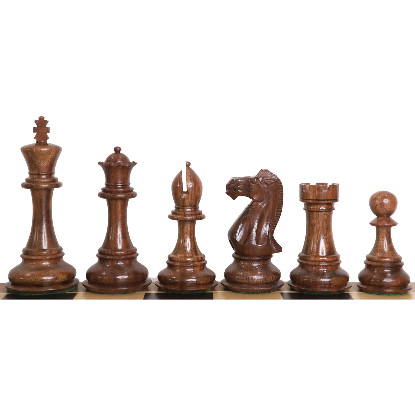 6.3" Jumbo Pro Staunton Luxury Chess Set - Chess Pieces Only - Golden Rosewood & Boxwood