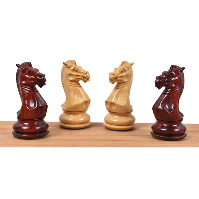 Slightly Imperfect 4.1″ Traveller Staunton Luxury Chess Set - Chess Pieces Only – Bud Rose Wood & Boxwood