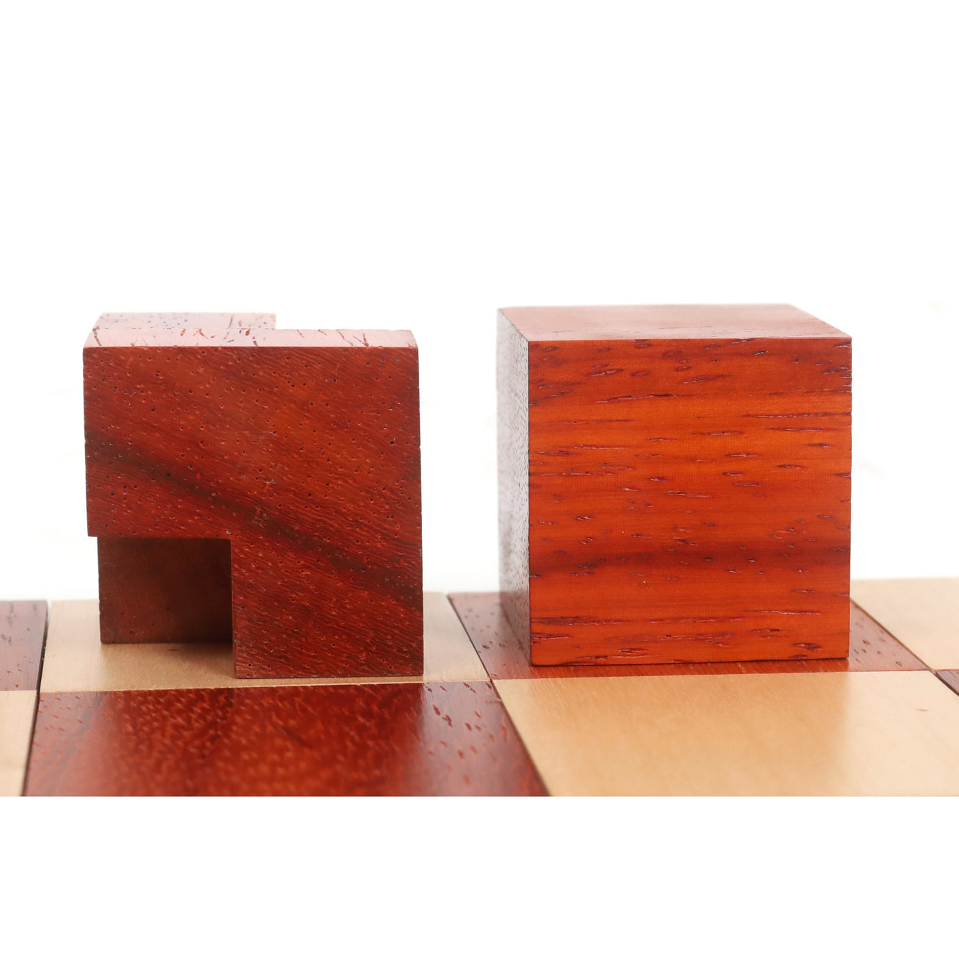 Reproduced 1923 Bauhaus Chess Set - Chess Pieces Only - Bud Rosewood & Boxwood - 2" King