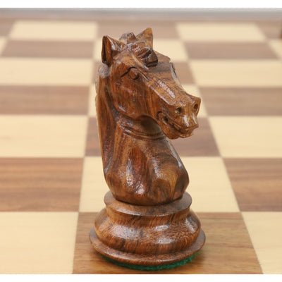 4" Alban Knight Staunton Chess Set - Chess Pieces Only - Weighted Golden Rosewood