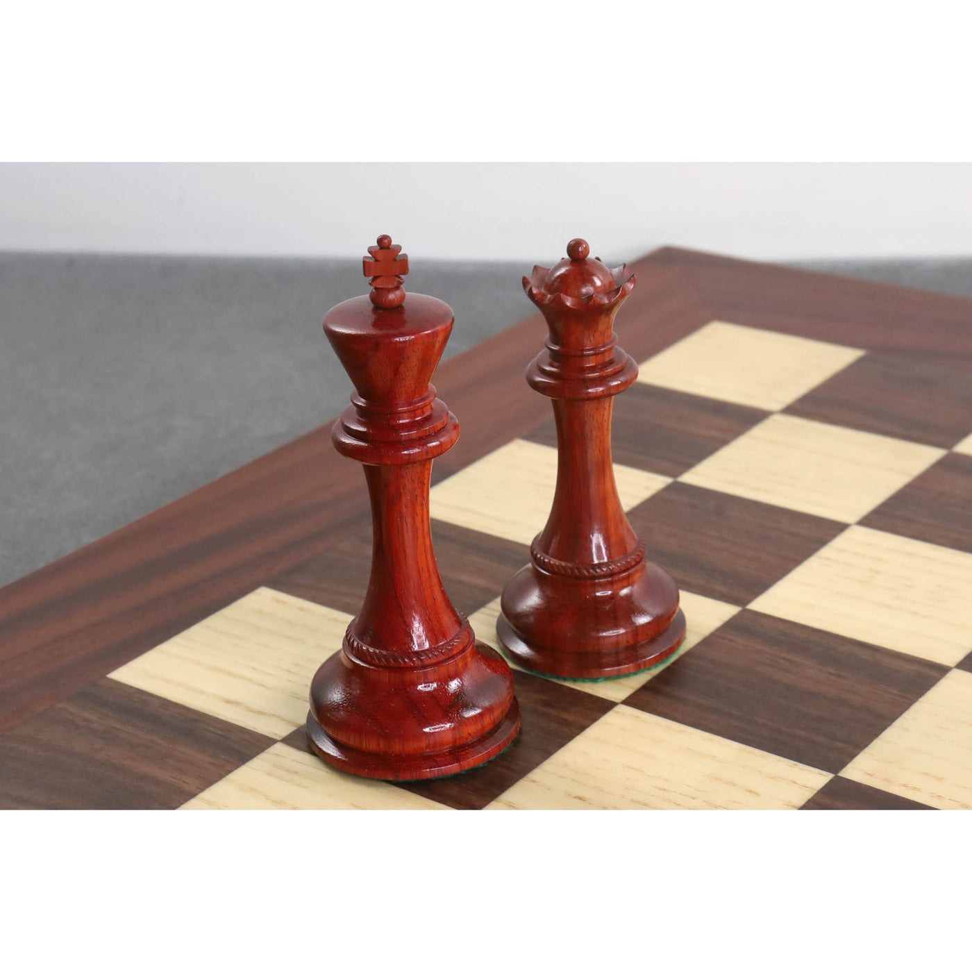 Slightly Imperfect 4.5" Imperator Luxury Staunton Chess Set - Chess Pieces Only - Bud Rosewood -Triple Weight