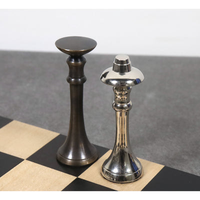 Brass Chess Set Combo of 3.1" Contemporary Chess Pieces