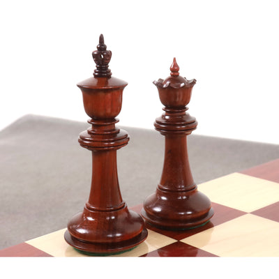 Combo of 4.6" Bath Luxury Staunton Chess Set - Pieces in Bud Rosewood with Board and Box