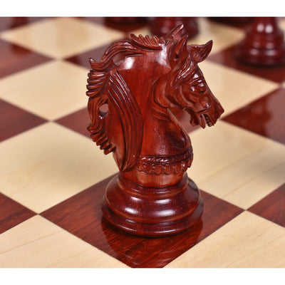 Combo of 4.6" Prestige Luxury Staunton Chess Set - Pieces in Bud Rosewood with Board and Box