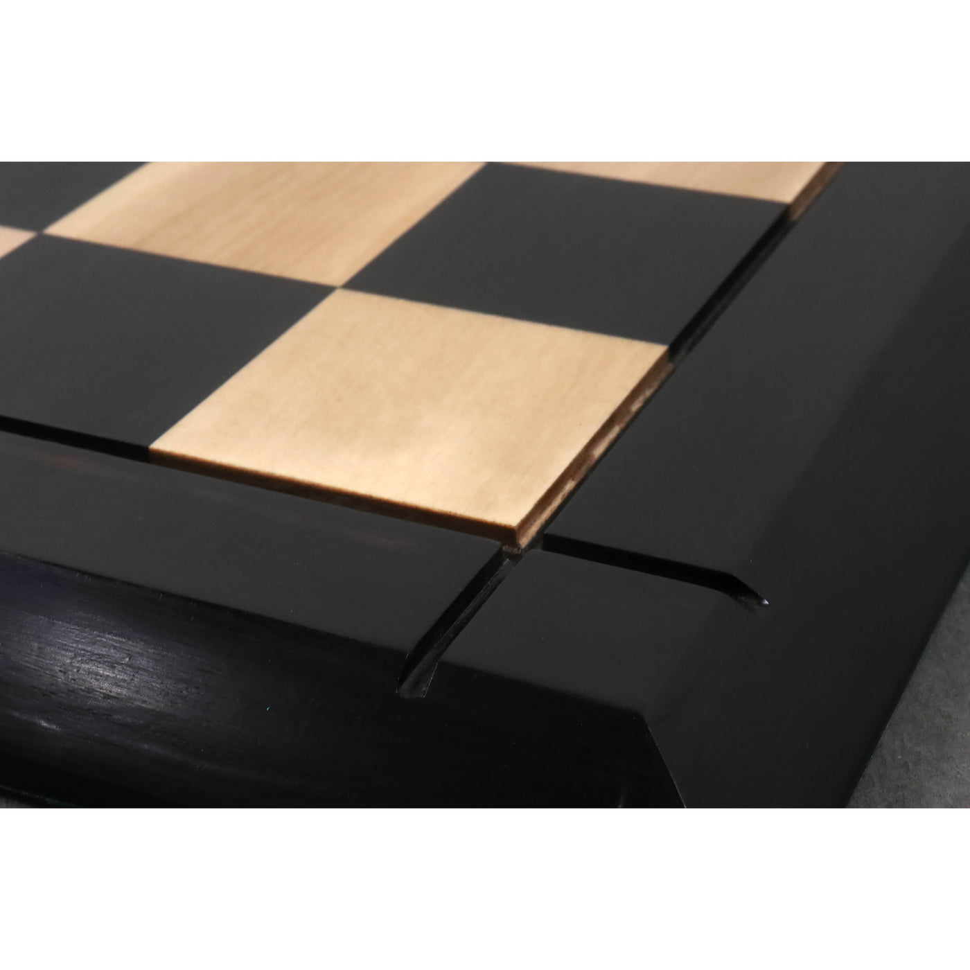 6.1" Mammoth Luxury Staunton Ebony Wood Chess Pieces With 25" Large Players' Drueke Style Ebony Wood & Maple Chessboard