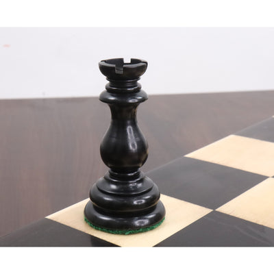 4.6" Medallion Luxury Staunton Chess Set - Chess Pieces Only - Triple Weight Ebony Wood