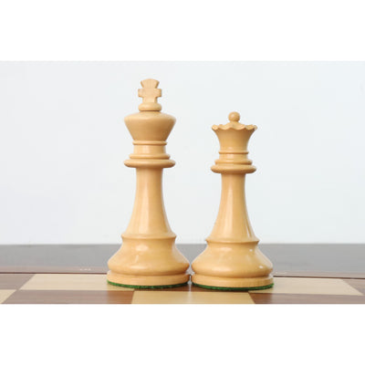 French Grandmaster's Staunton Chess Set - Chess Pieces Only- Golden Rosewood - 4.1" King