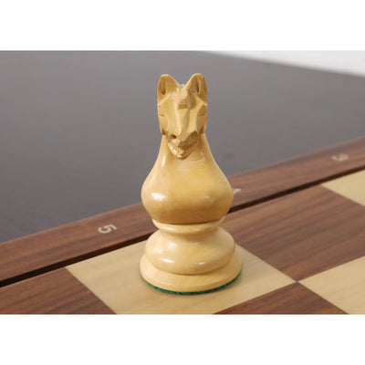 1933 Botvinnik Flohr-I Soviet Chess Set - Chess Pieces Only -Golden Rosewood- 3.6" King