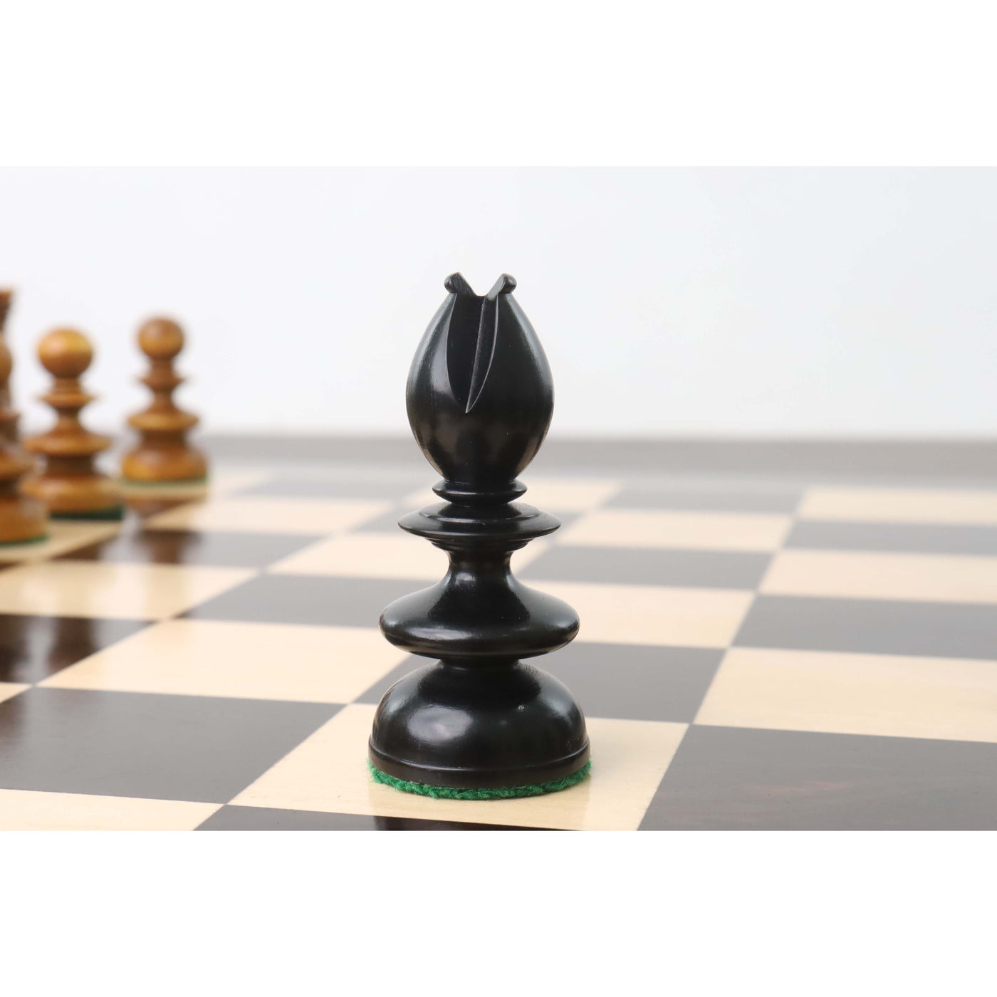 Combo of 3.3" St. John Pre-Staunton Calvert Chess set - Pieces in Ebony Wood with 19 inches Chess Board and Storage Box