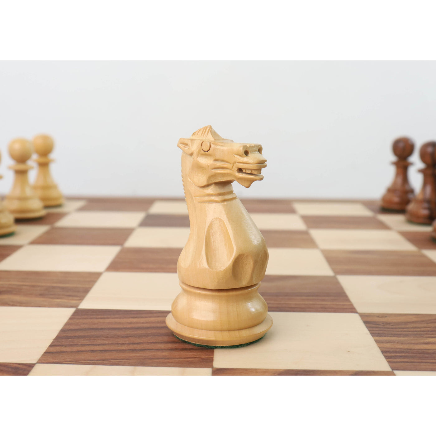 Combo of 4.1" Pro Staunton Weighted Wooden Chess Pieces in Golden Rosewood with 21" Board & Wooden Storage Box